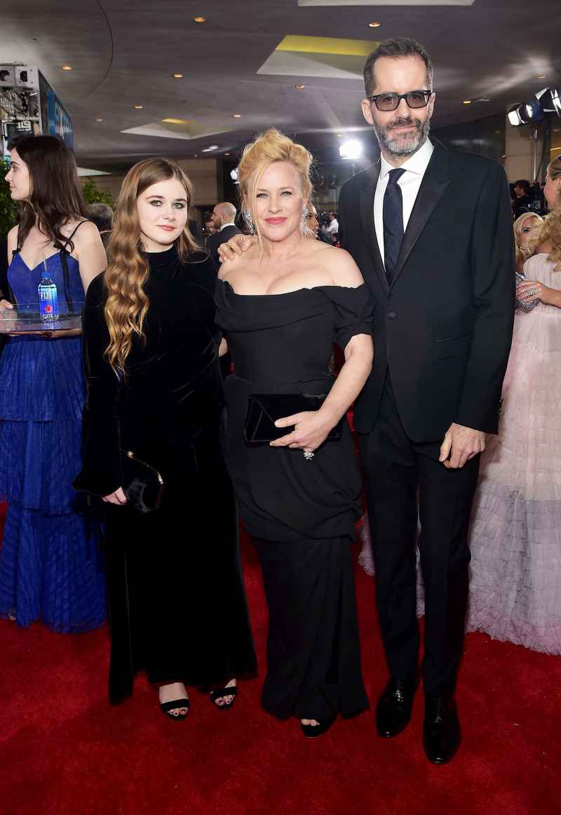 Harlow Jane, Patricia Arquette, and Eric White attend FIJI Water at the 76th Annual Golden Globe Awards