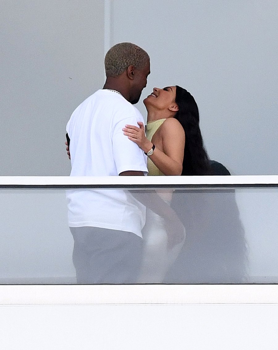 kim kardashian kanye west miami pda