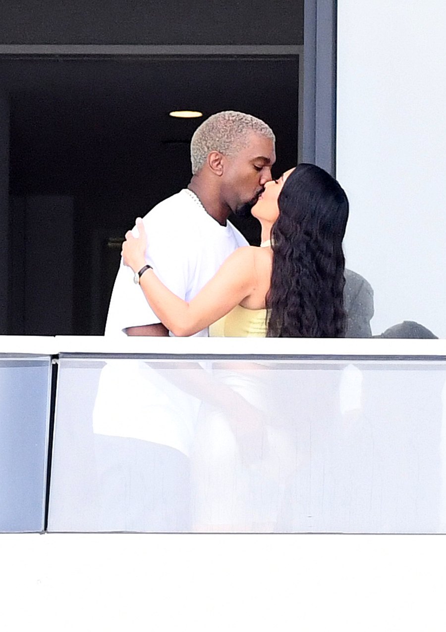 kim kardashian kanye west miami pda