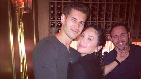 Olivia Munn and Tucker Roberts at Scooter Braun's New Year's Eve party.