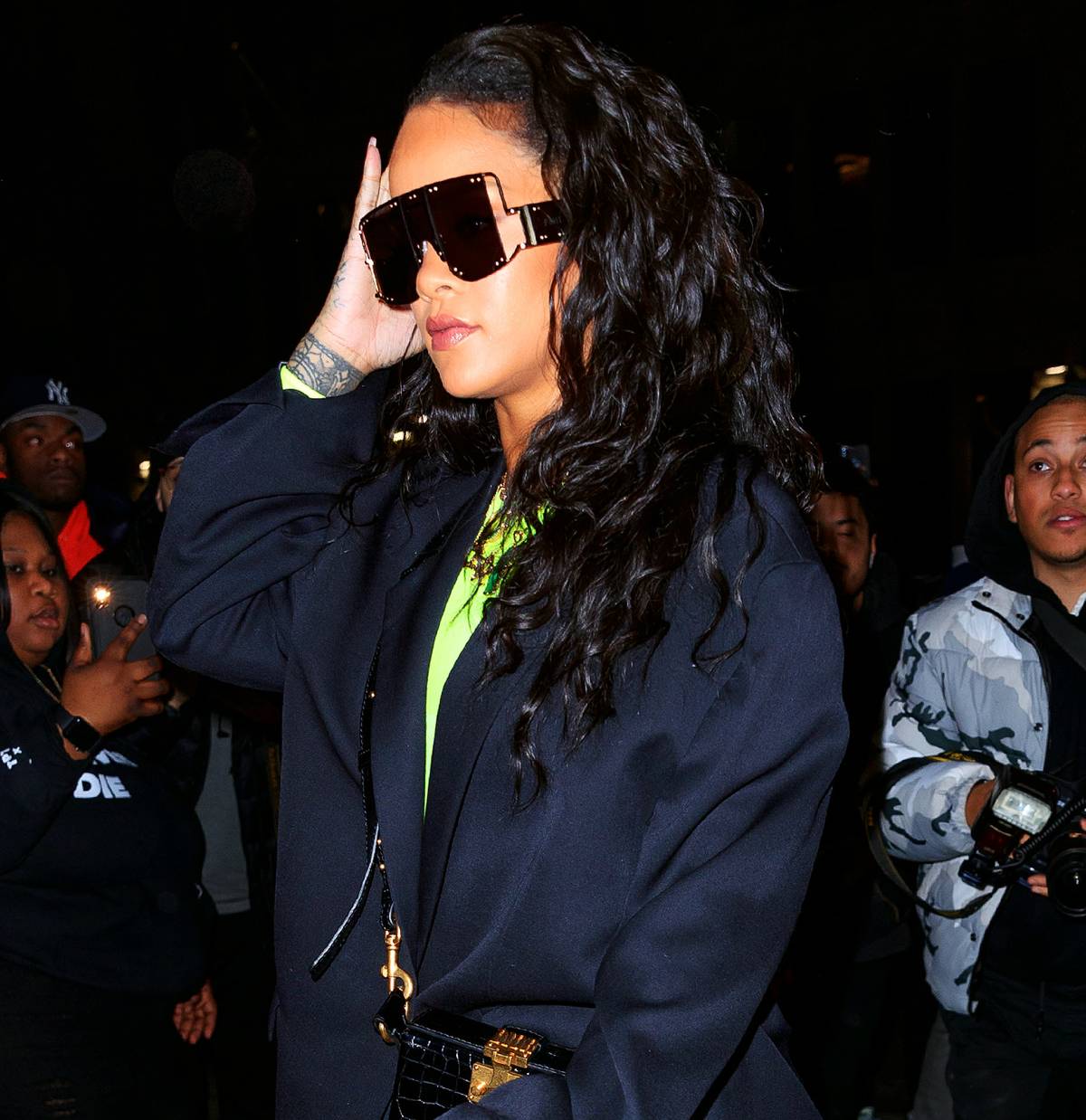 Rihanna Steps Out In Big Sunglasses, Possibly From Fenty