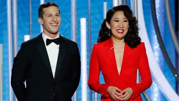 Golden Globes 2019: Sandra Oh Gets Emotional During Opening Monologue With Andy Samberg