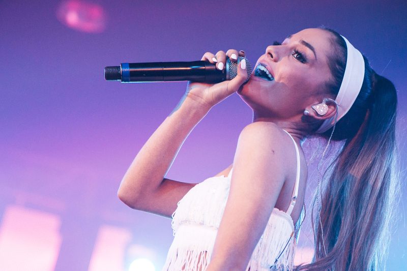 Singer Ariana Grande performs during Jeffrey Sanker Presents the 25th White Party Anniversary at Palm Springs Convention Center on April 26, 2014 in Palm Springs, California.