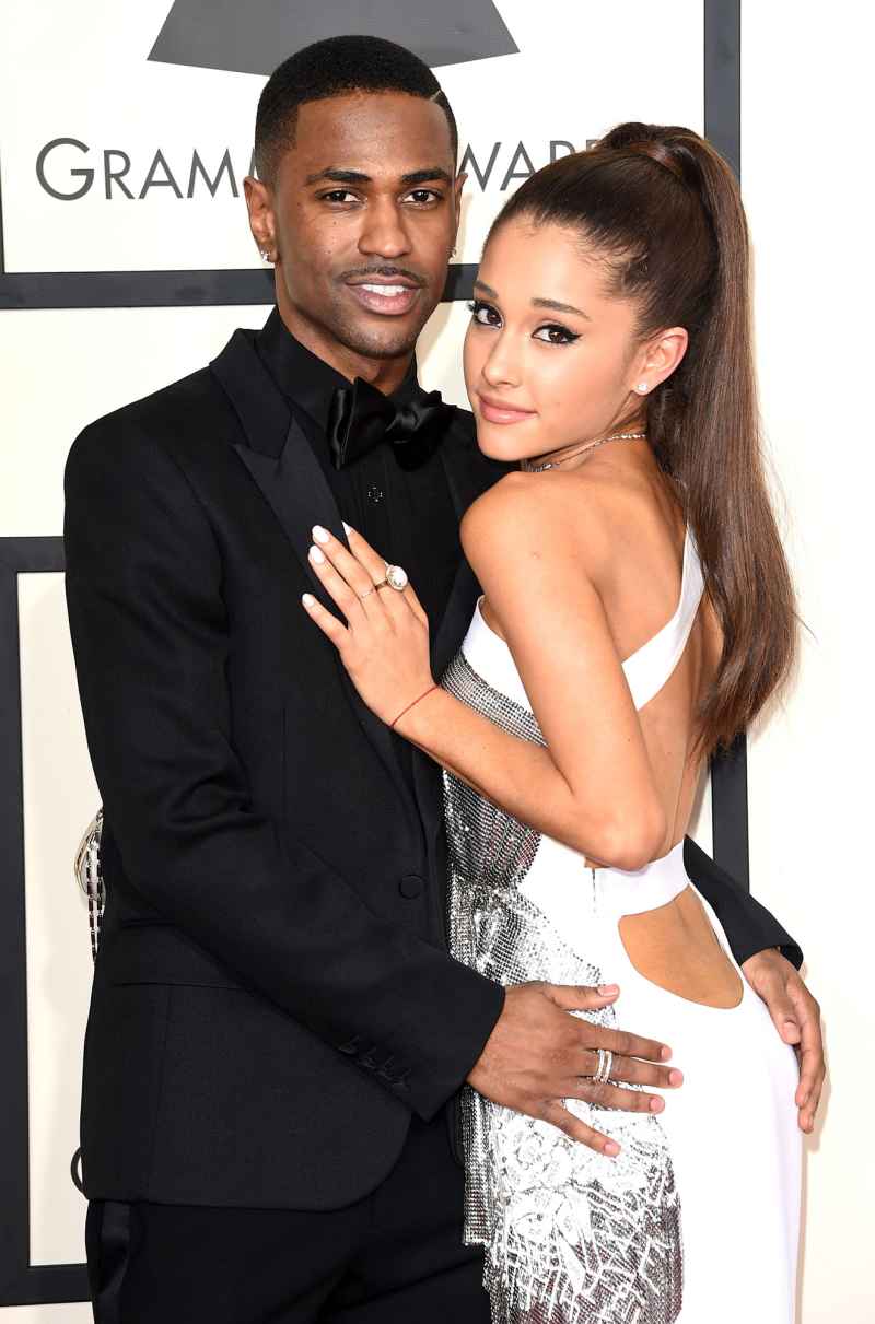 Rapper Big Sean (L) and singer Ariana Grande attend The 57th Annual GRAMMY Awards at the STAPLES Center on February 8, 2015 in Los Angeles, California.