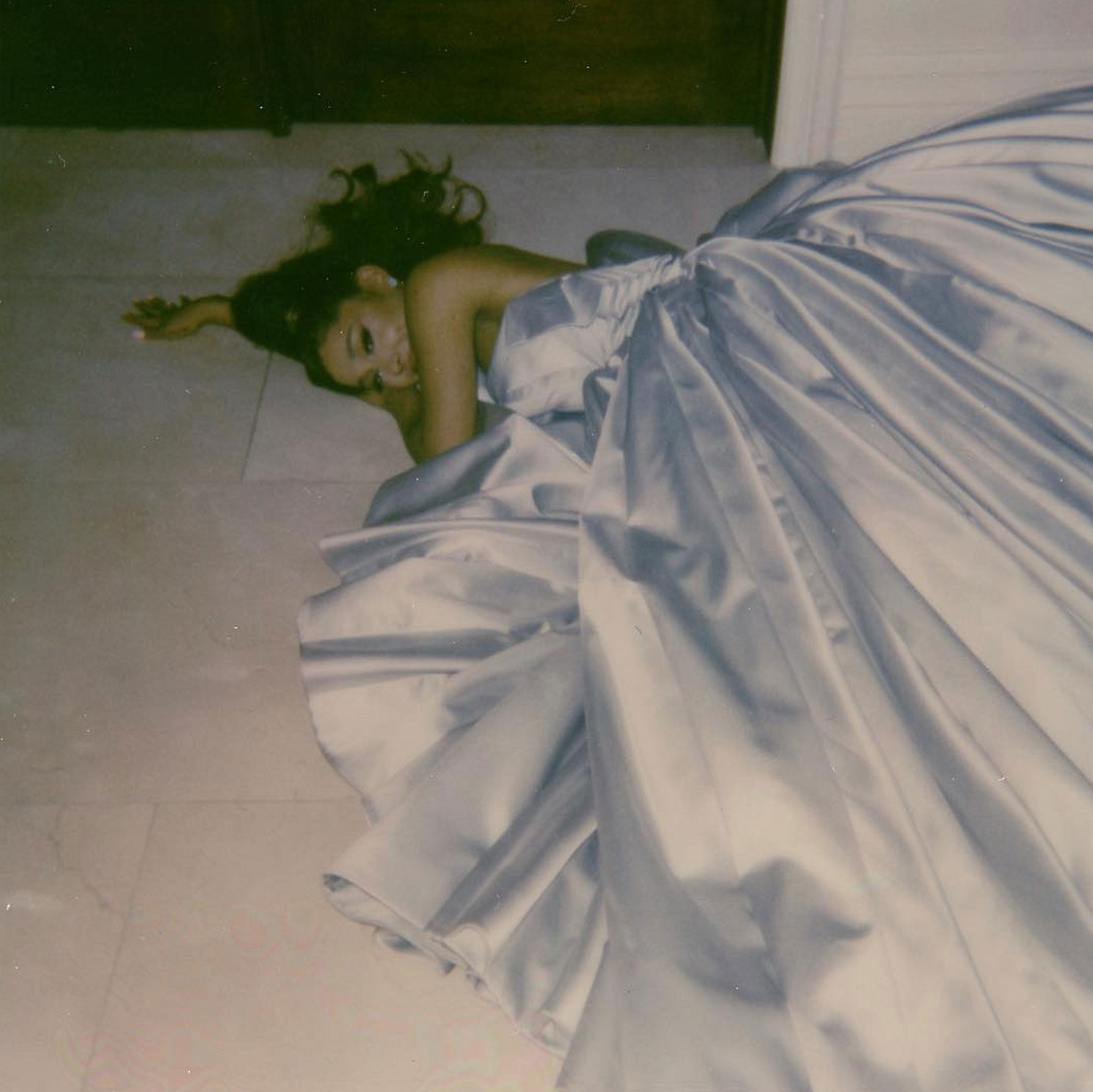 Grammys 2019: Ariana Grande Lounges at Home in Custom Dress | Us Weekly Grammys 2019: Ariana Grande Lounges at Home in Custom Dress | Us Weekly