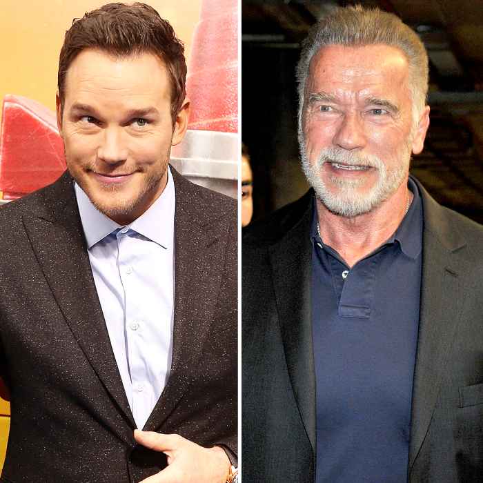 Arnold-Schwarzenegger-and-Chris-Pratt-nervous