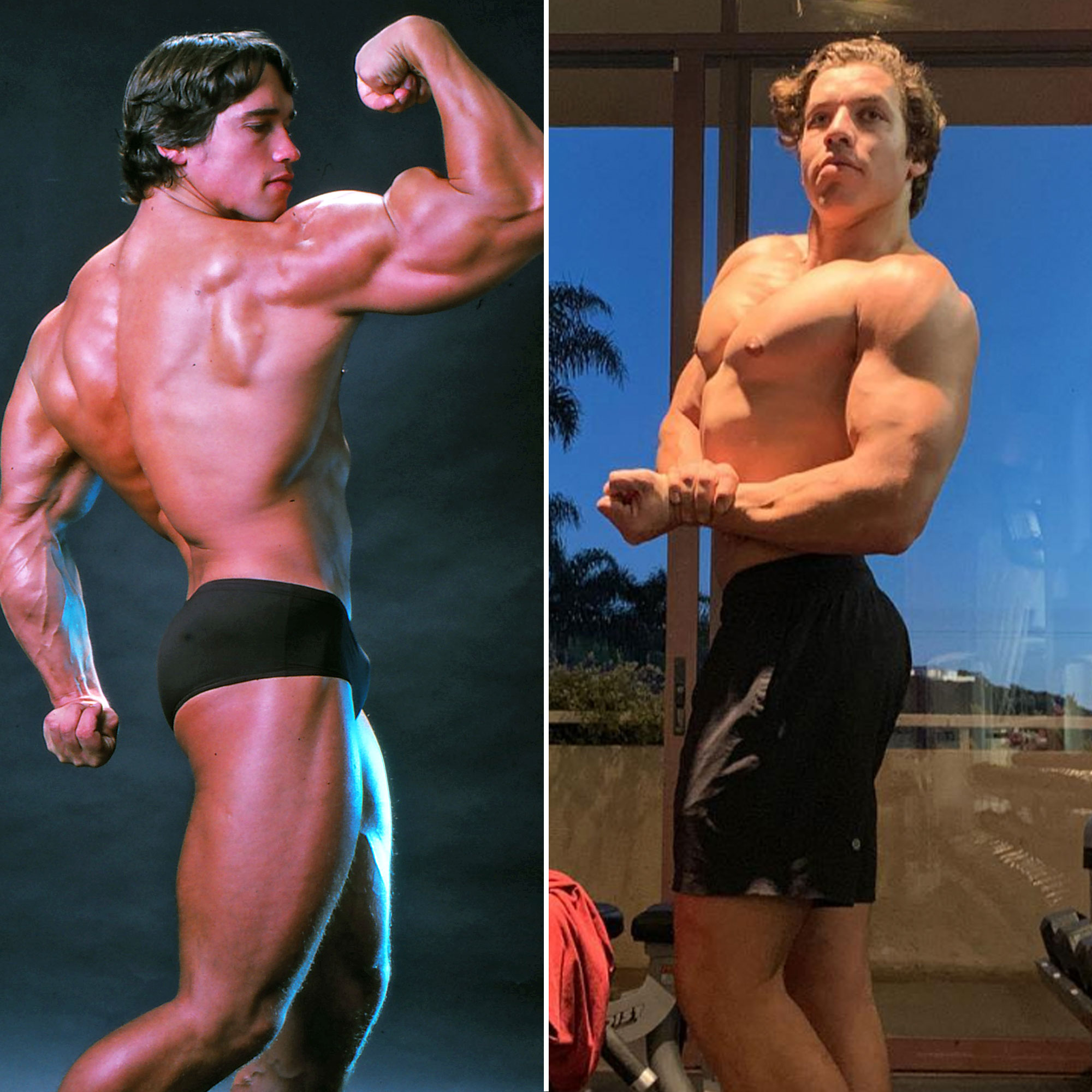 Arnold Schwarzenegger Gives Son Joseph Bodybuilding Advice