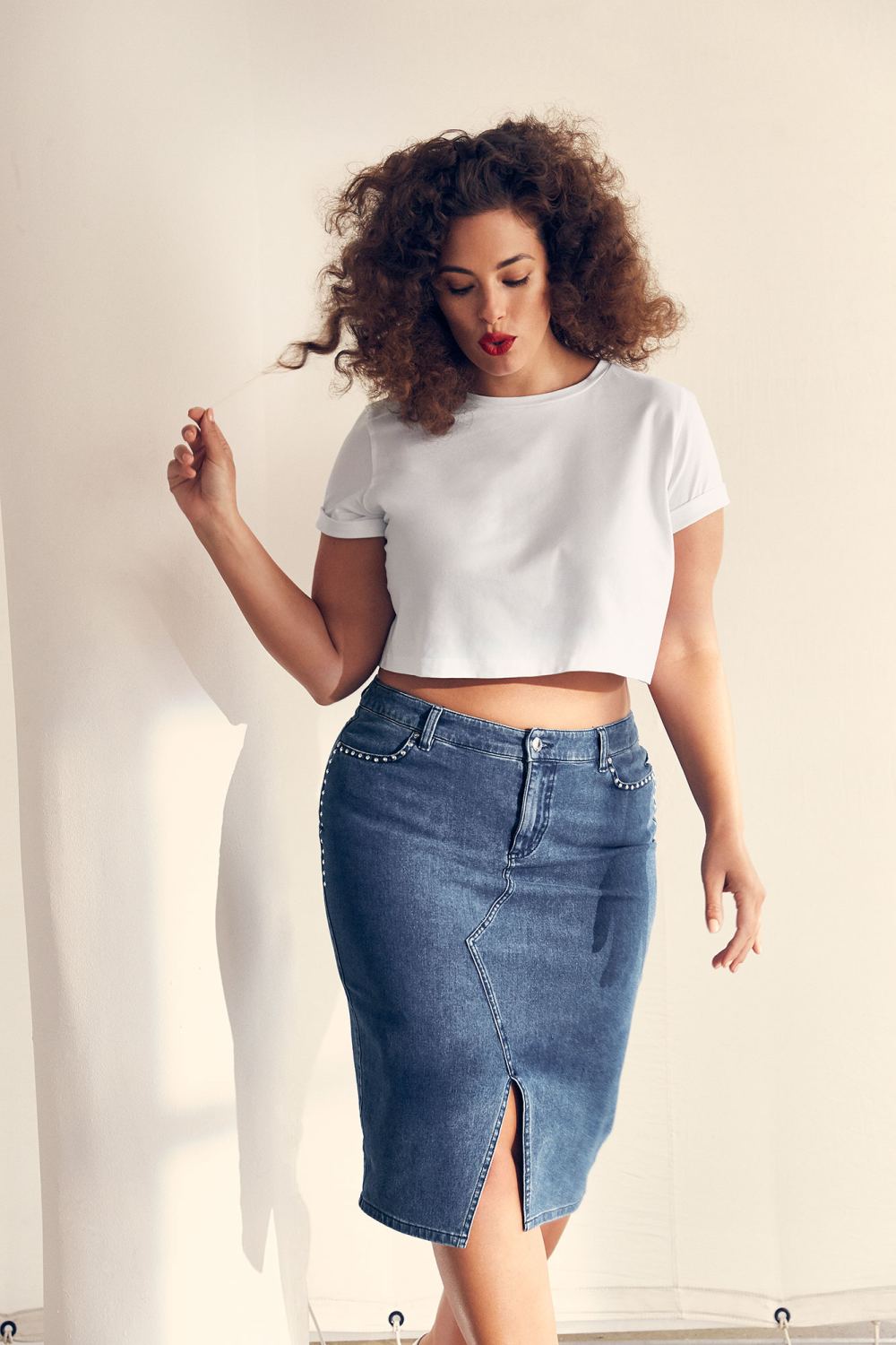 Ashley Graham x Marina Rinaldi Spring 2019 Denim Campaign: Pics | Us Weekly