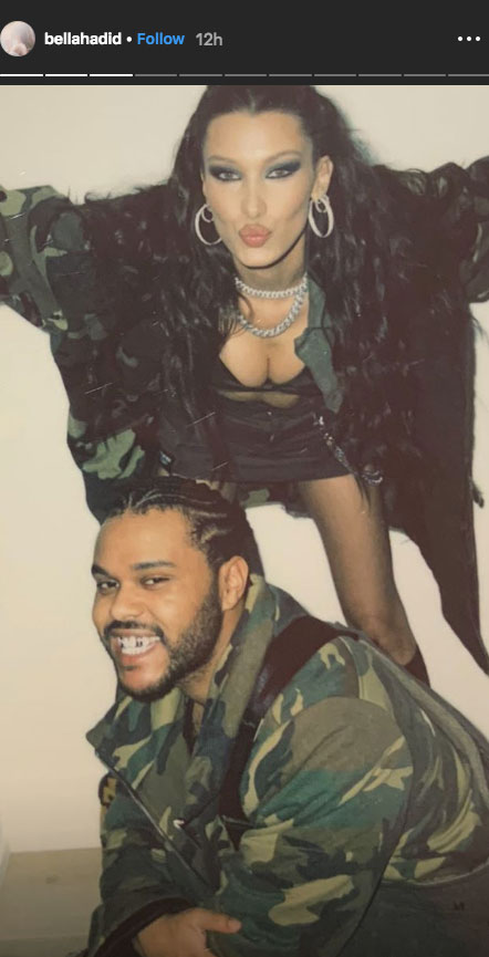 Bella Hadid and 'Daddy' The Weeknd Celebrate His 29th Birthday With Matching Camo Outfits