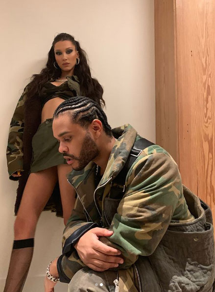 Bella Hadid and 'Daddy' The Weeknd Celebrate His 29th Birthday With Matching Camo Outfits