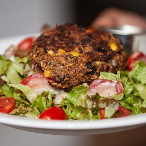 Black Bean, Corn and Quinoa Burger