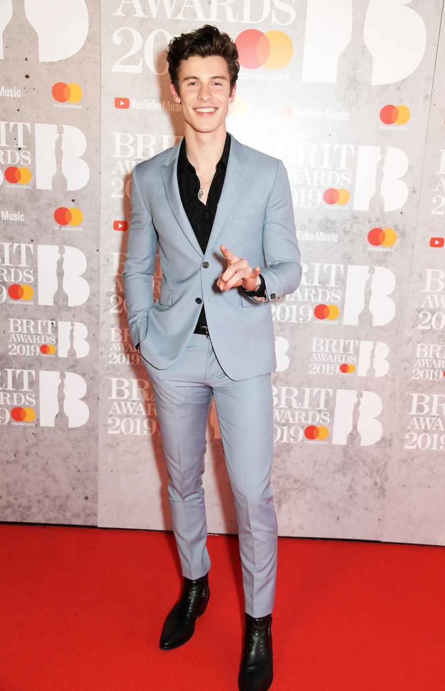 brit awards red carpet 2019 Shawn Mendes