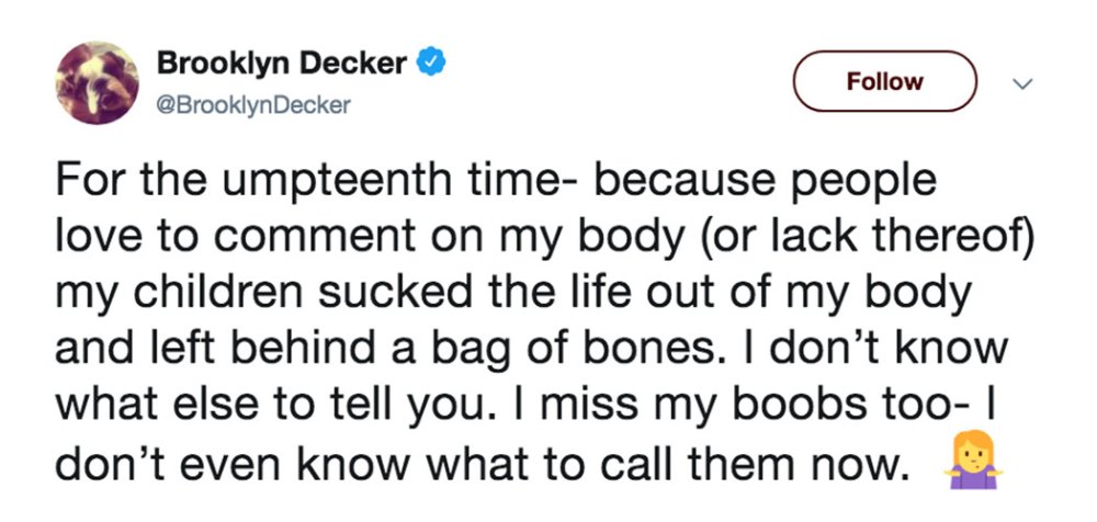 Brooklyn Decker Slams Body Shamers After Children ‘Sucked the Life’ Out of Her Body: ‘I Miss My Boobs Too’
