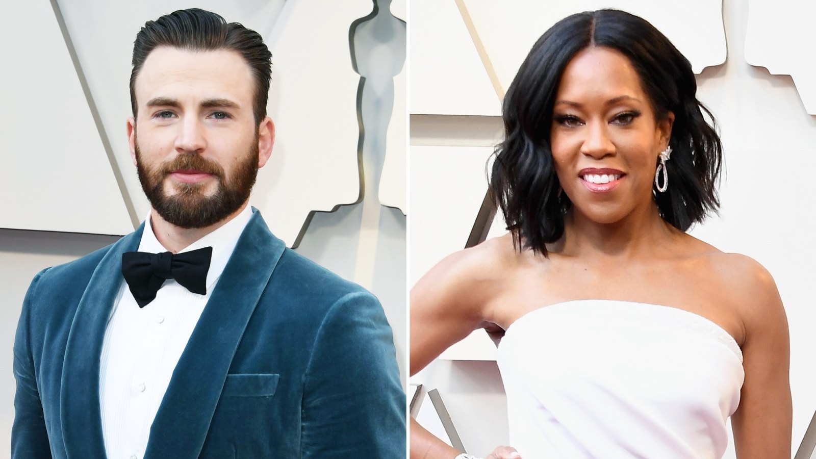 Chris Evans Escorting Regina King to the Stage Oscars 2019