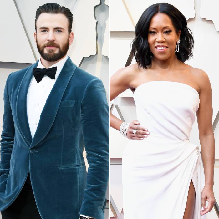 Chris Evans Escorting Regina King to the Stage Oscars 2019