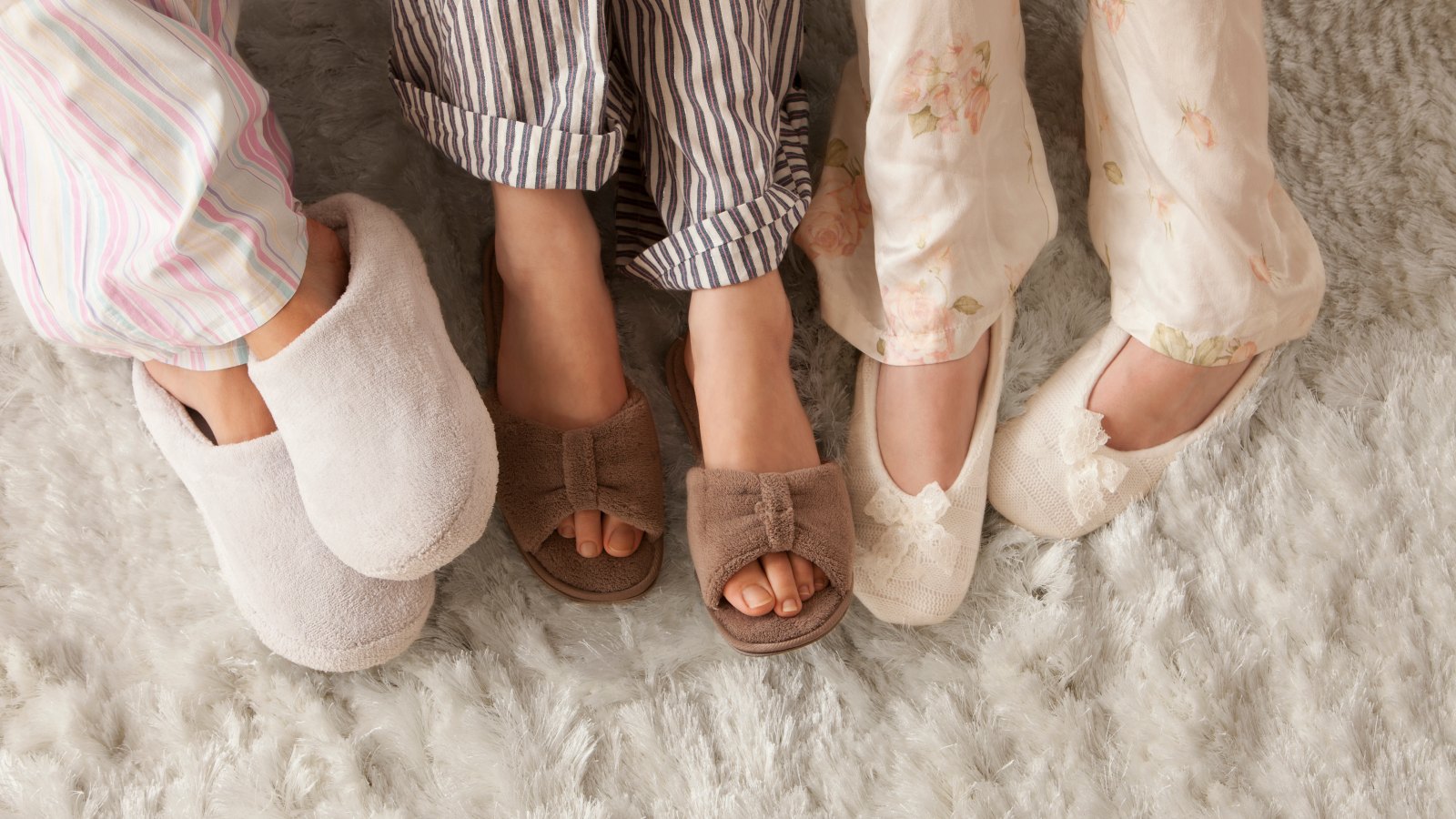 women in slippers