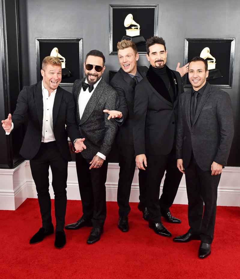 grammys 2019 Brian Littrell, AJ McLean, Nick Carter, Kevin Richardson, and Howie Dorough of Backstreet Boys