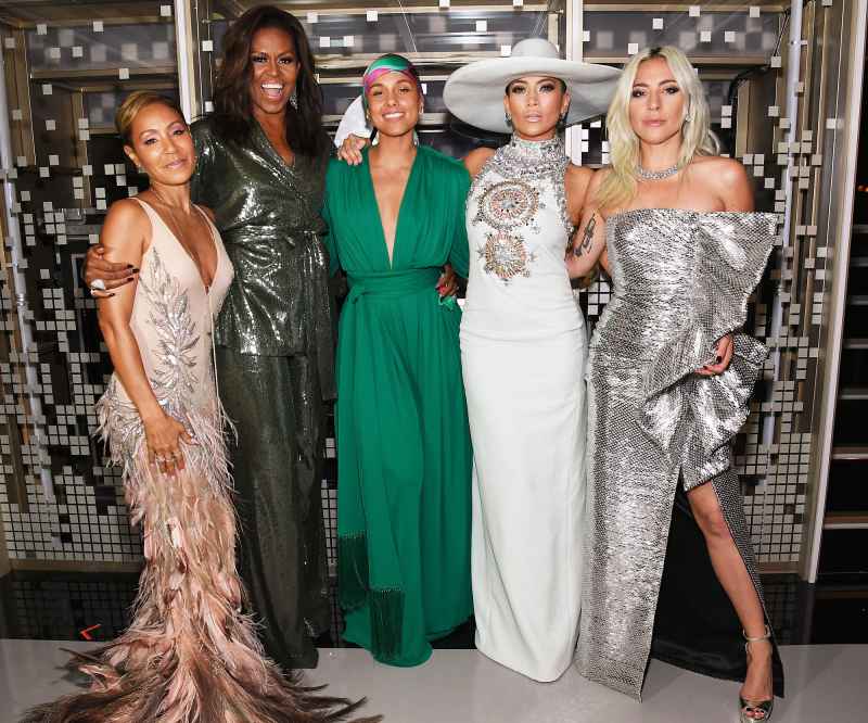 Inside Grammys 2019 Jada Pinkett Smith Michelle Obama Alicia Keys Jennifer Lopez Lady Gaga