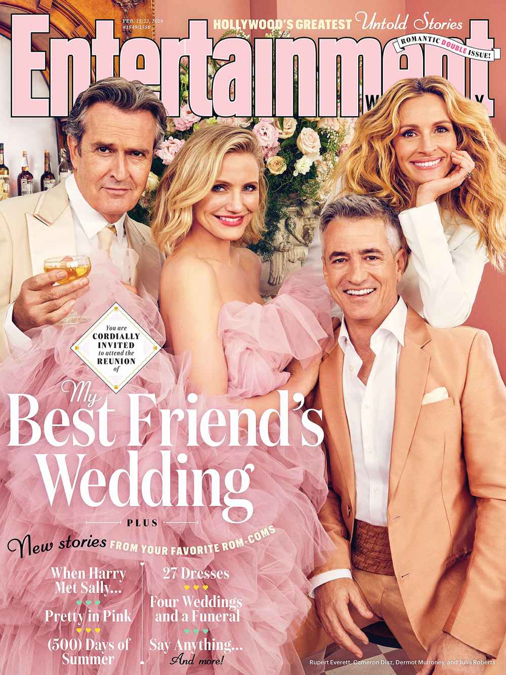 Rupert Everett Cameron Diaz Dermot Mulroney Julia Roberts My Best Friend's Wedding Reunion Entertainment Weekly Cover