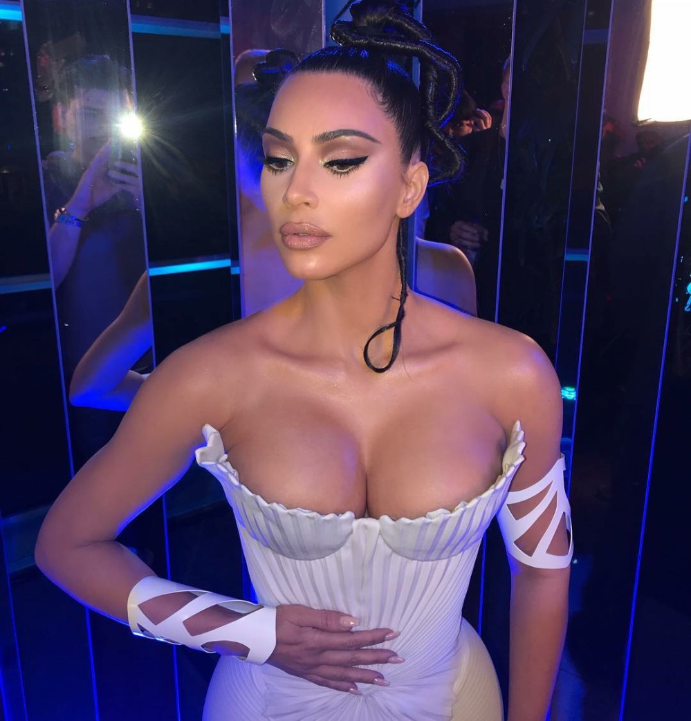 Kim Kardashian Wears Two More Revealing Thierry Mugler Dresses to His Exhibit Opening Party