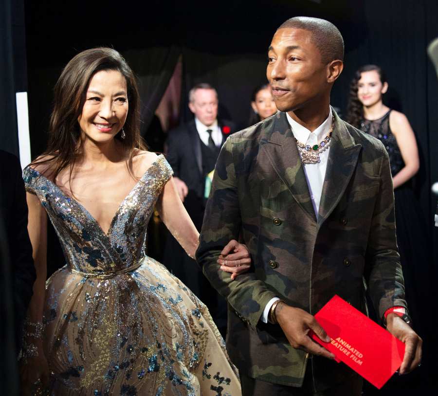 Oscars 2019 Backstage Michelle Yeoh Pharrell Williams