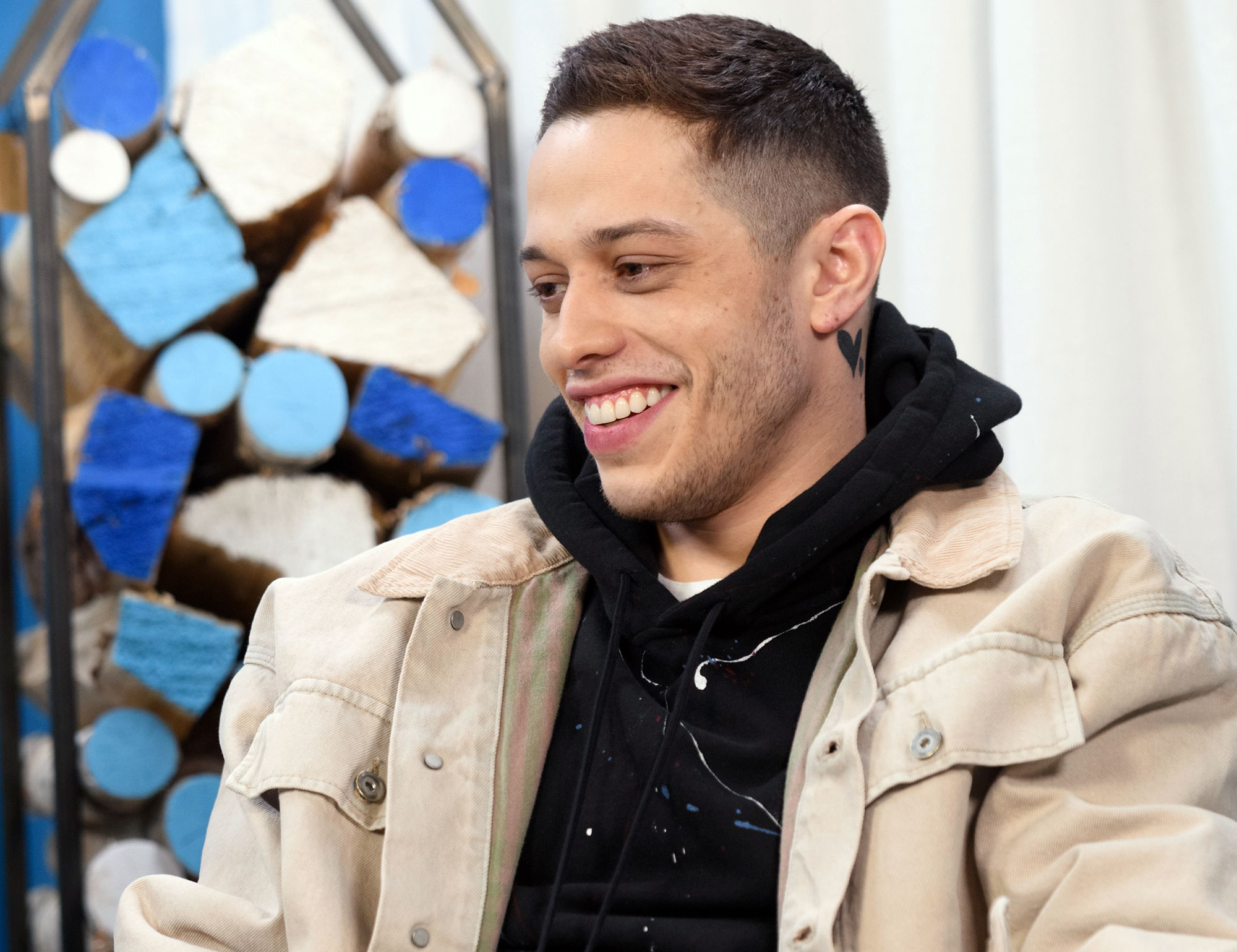 Pete Davidson Covers Ariana Grande-Inspired Tattoo With 'Cursed'