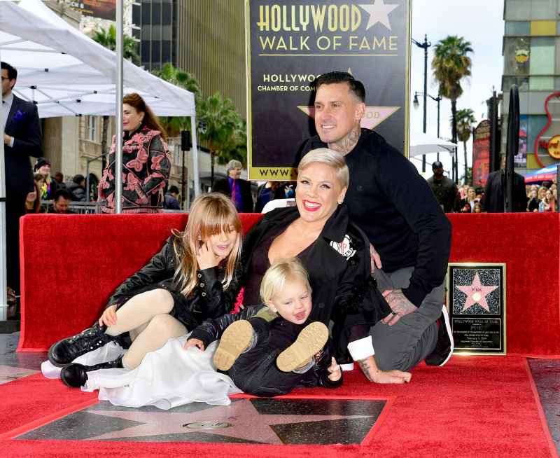Pink-hollywood-star-ceremony-cary hart-kids