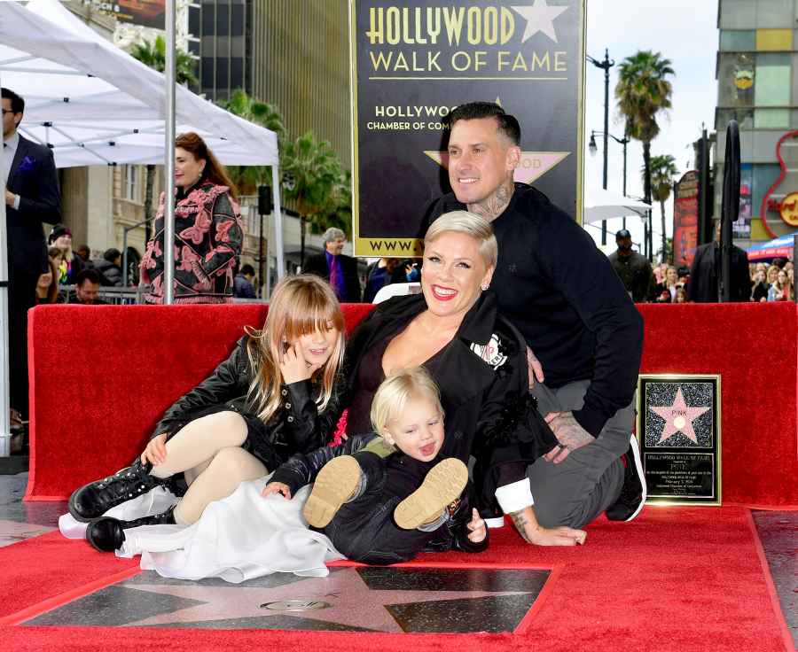 Pink-hollywood-star-ceremony-cary hart-kids