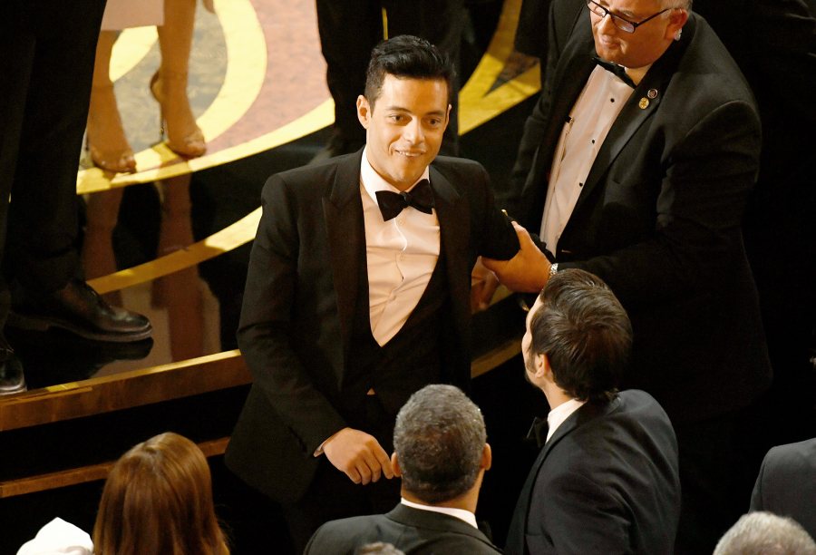 Rami Malek Tumbles Off Stage Best Actor Win Oscars 2019