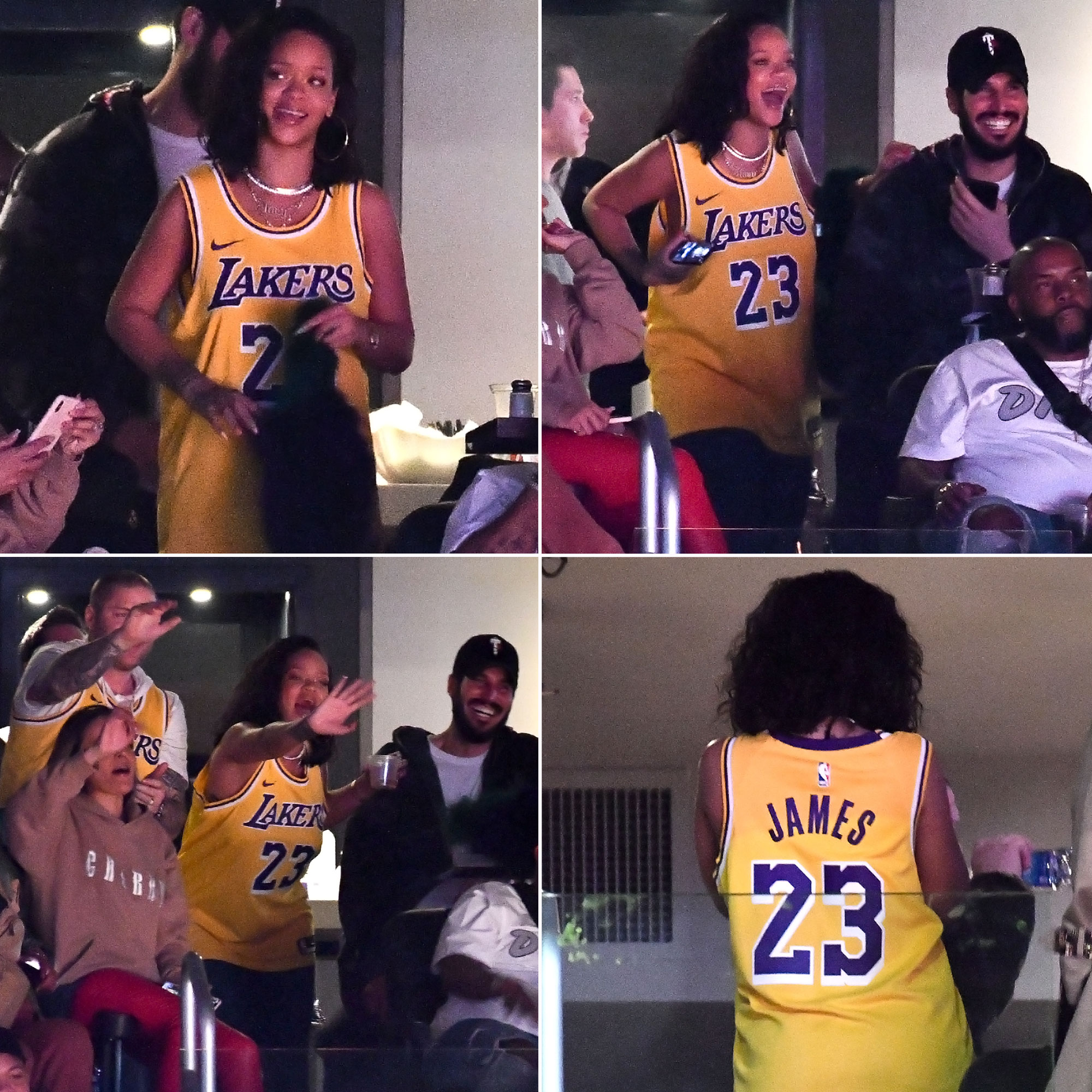Rihanna Attends Lakers Game With BF 