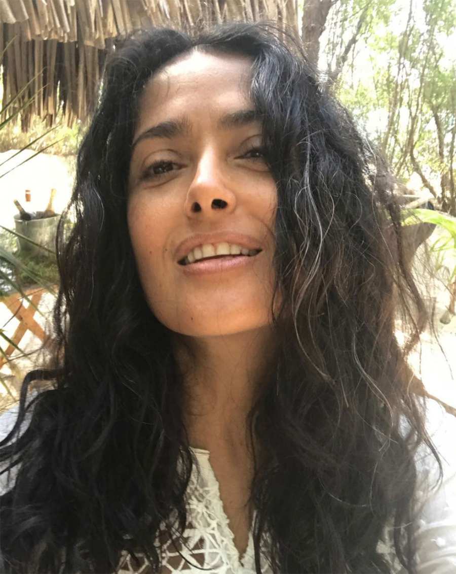 Salma Hayak Proudly Shows Off Her Gray-Streaked Waves Plus More Celebs in Curls