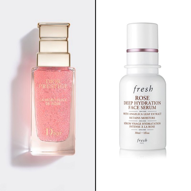 Splurge vs. Save: Lux Skin Care Fresh Rose Deep Hydration Face Serum Dior Prestige La Micro-Huile de Rose