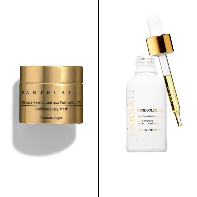 Splurge vs. Save: Lux Skin Care Farsali Rose Gold Elixir Chantecaille Gold Recovery Mask