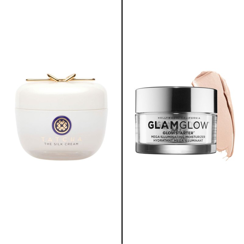 Splurge vs. Save: Lux Skin Care GlamGlow Glowstarter Mega Illuminating Moisturizer Tatcha The Silk Cream