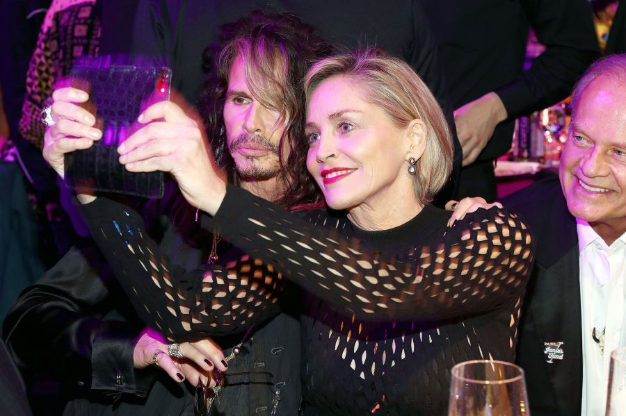 Steven Tyler Grammys 2019 Viewing Party Sharon Stone