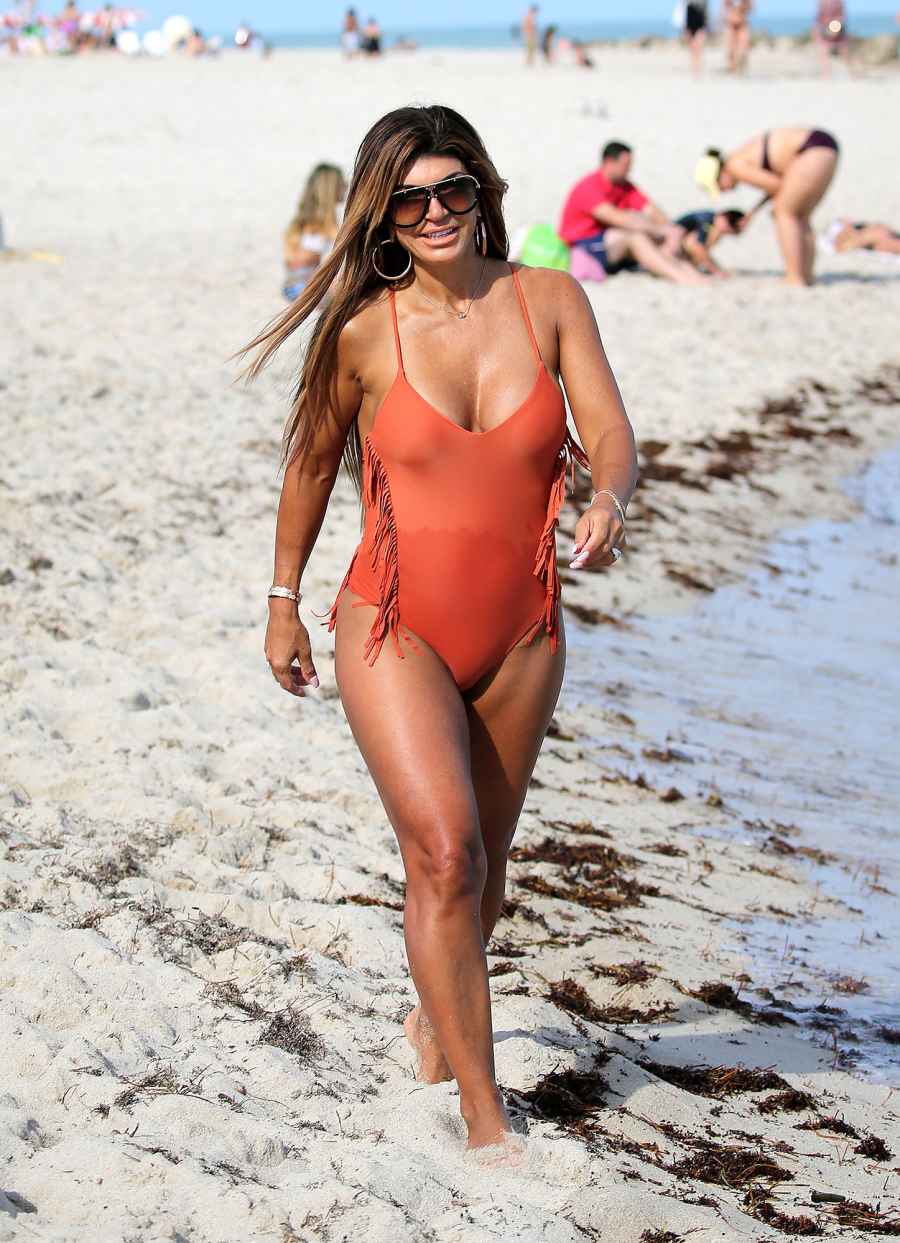 Teresa Giudice Looks Carefree in Swimsuit on the Beach Amid Joe Giudice Drama