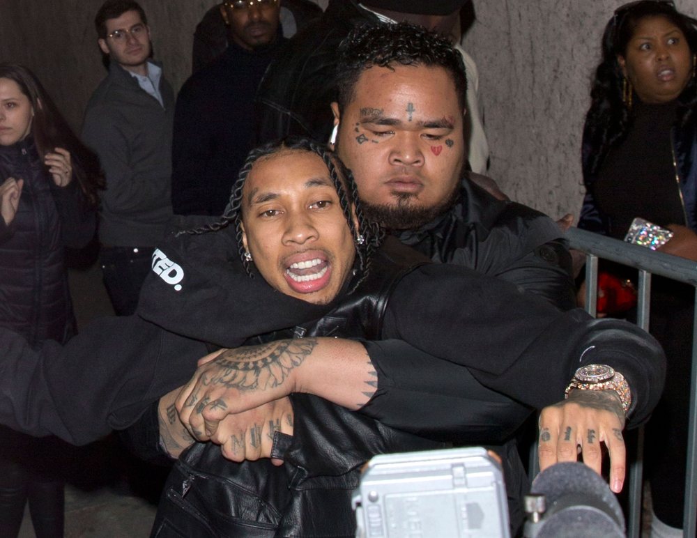 Tyga Reaches for Gun Amid Security Guard Fight at Mayweather Party