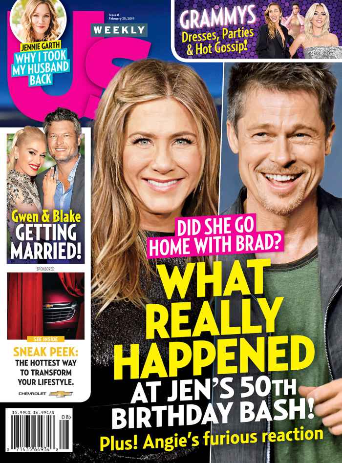Us Weekly cover Jennifer Aniston 50th Birthday Brad Pitt