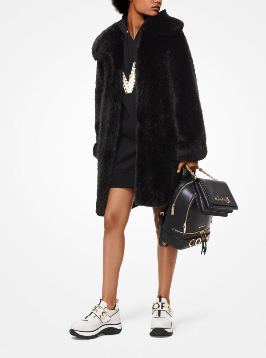 7 Black Midi Faux Fur Coats to Get Bella Hadid's Style