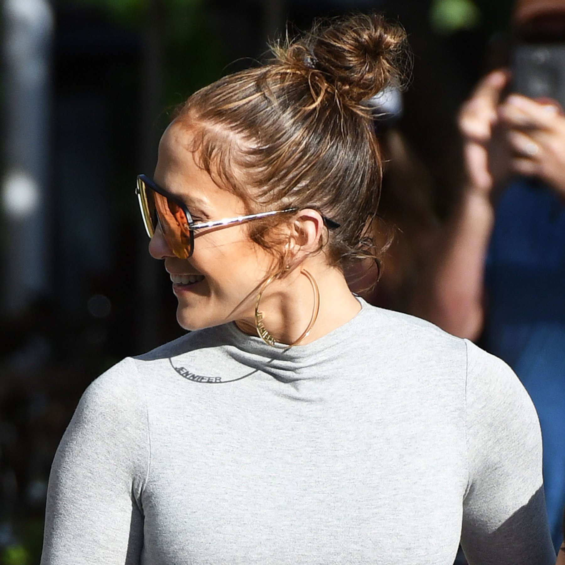 Personalized Initial Earrings, Hoops Inspired by Jennifer Lopez