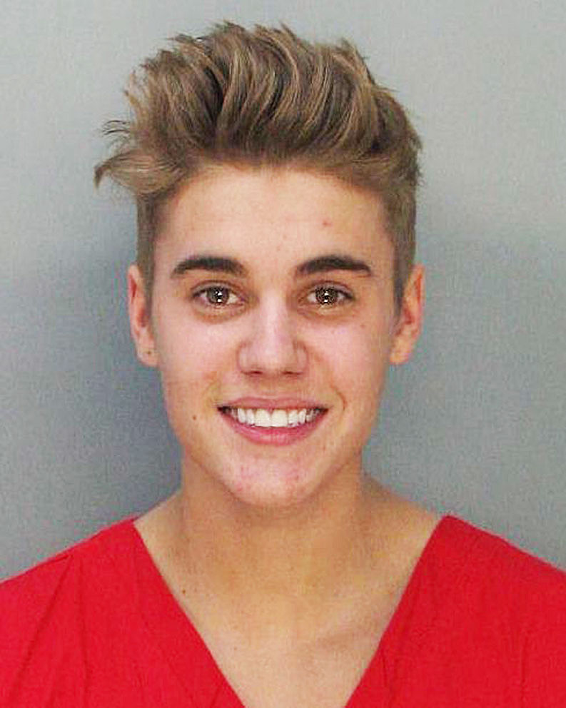 Justin Bieber Through The Years Miami Beach Arrest Mugshot