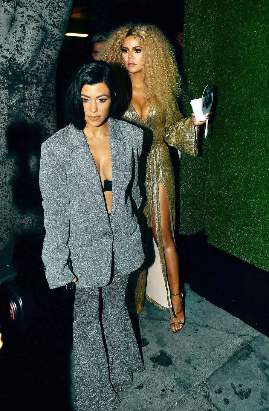 Kourtney and Khloe Kardashian All the Disco Star Style From Diana Ross' 75th Birthday Party