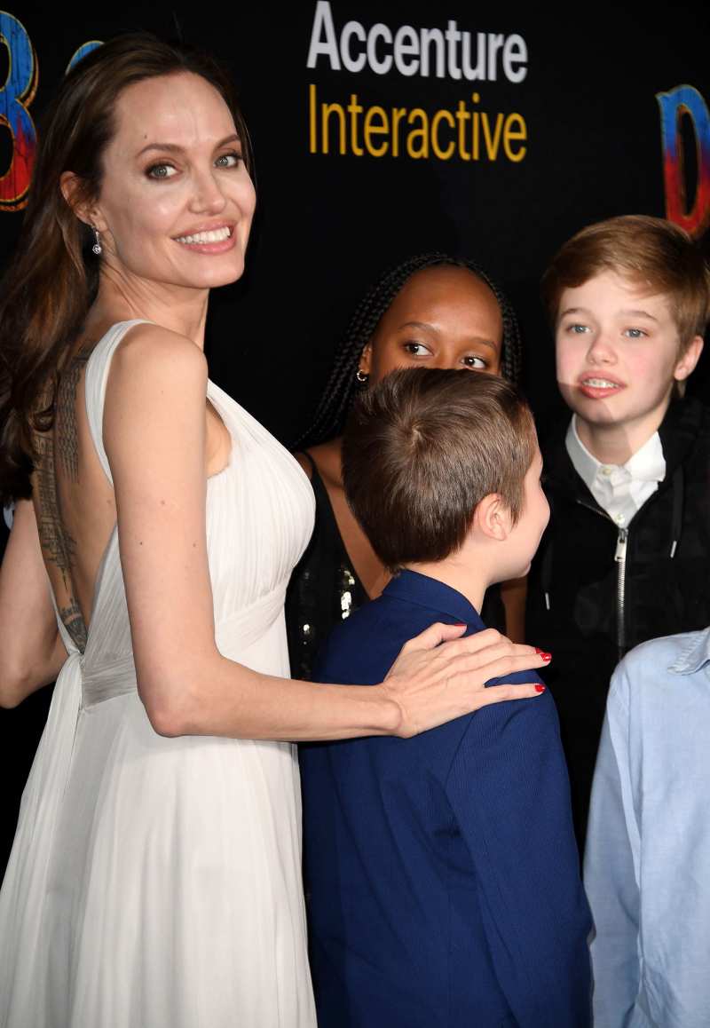 Angelina Jolie Has a Glam Night Out — With Kids Shiloh, Zahara, Knox and Vivienne