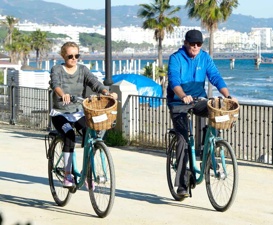 David-Hasselhoff--Hayley-Roberts-biking