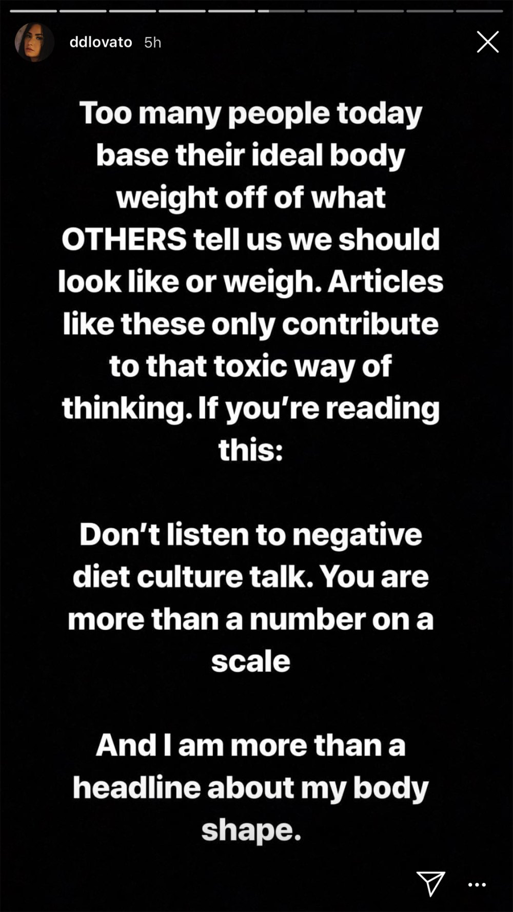 Demi Lovato Calls Out Body-Shaming Headline: “I Am More Than My Weight”