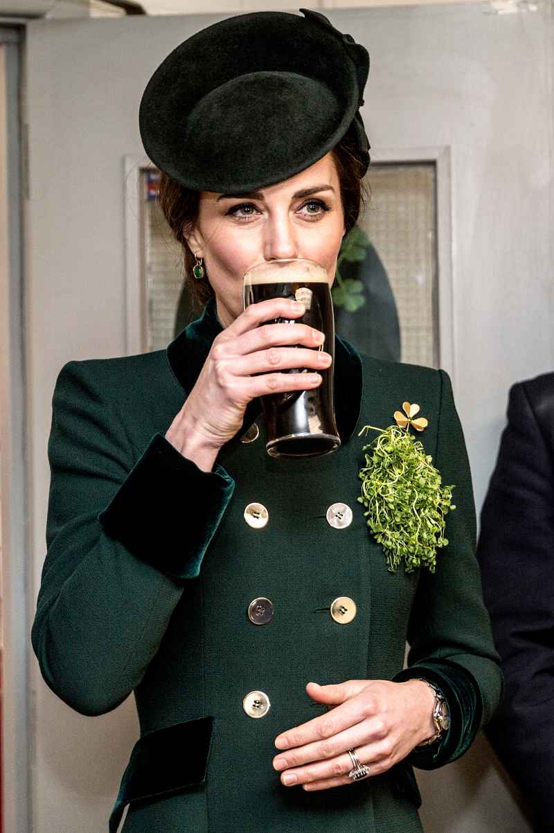 Dressed-in-Green-and-Drinking-a-Guinness--duchess-kate