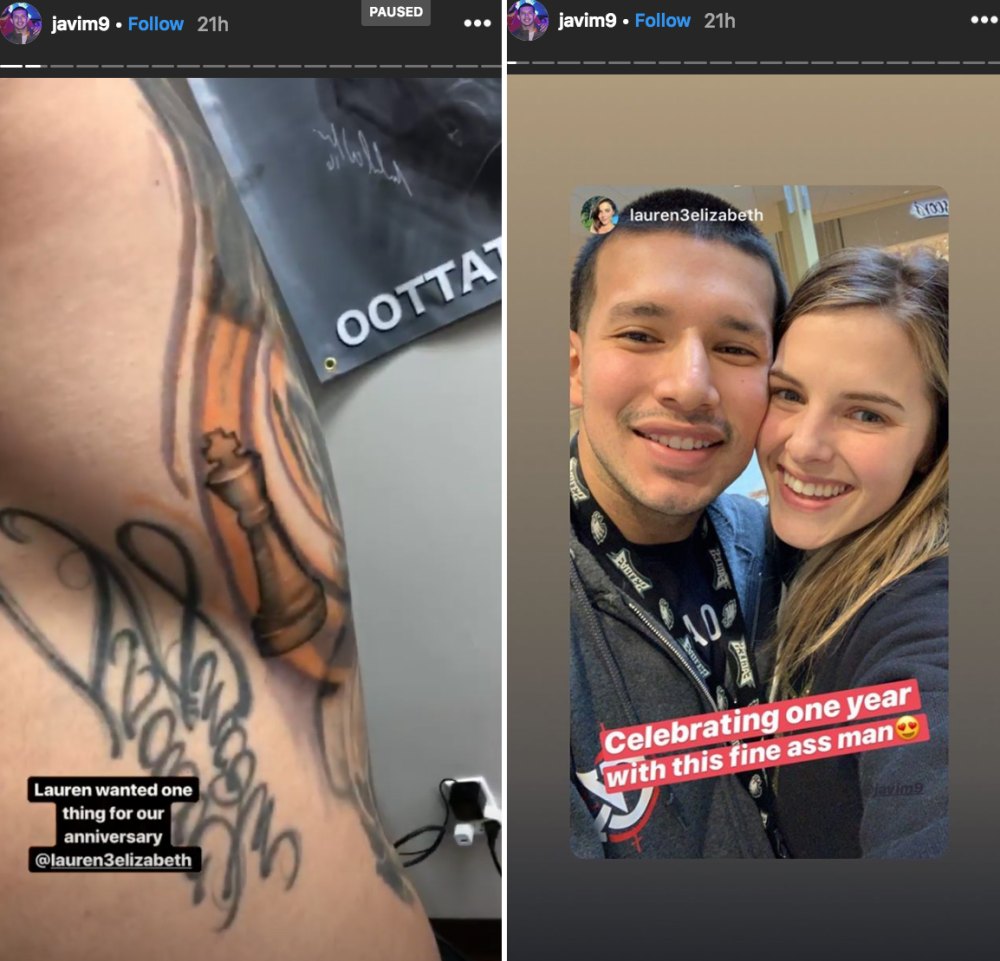 Javi-Covers-Up-Matching-Tattoo-With-Briana-DeJesus