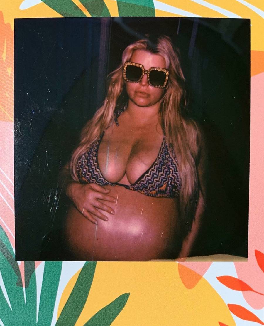 Jessica Simpson and More Pregnant Celebs Showing Off Third Trimester Baby Bumps in Bikinis