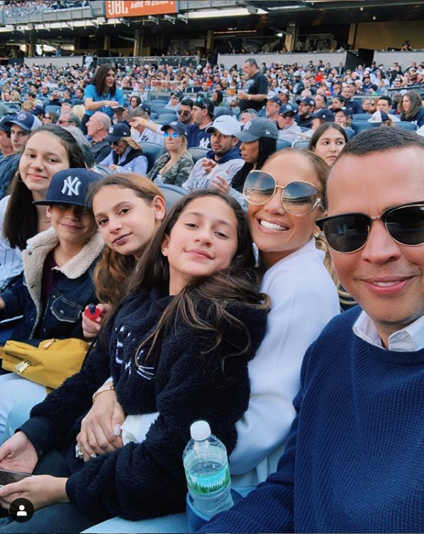Jennifer Lopez, Alex Rodriguez Take Their Kids to a Yankees Game