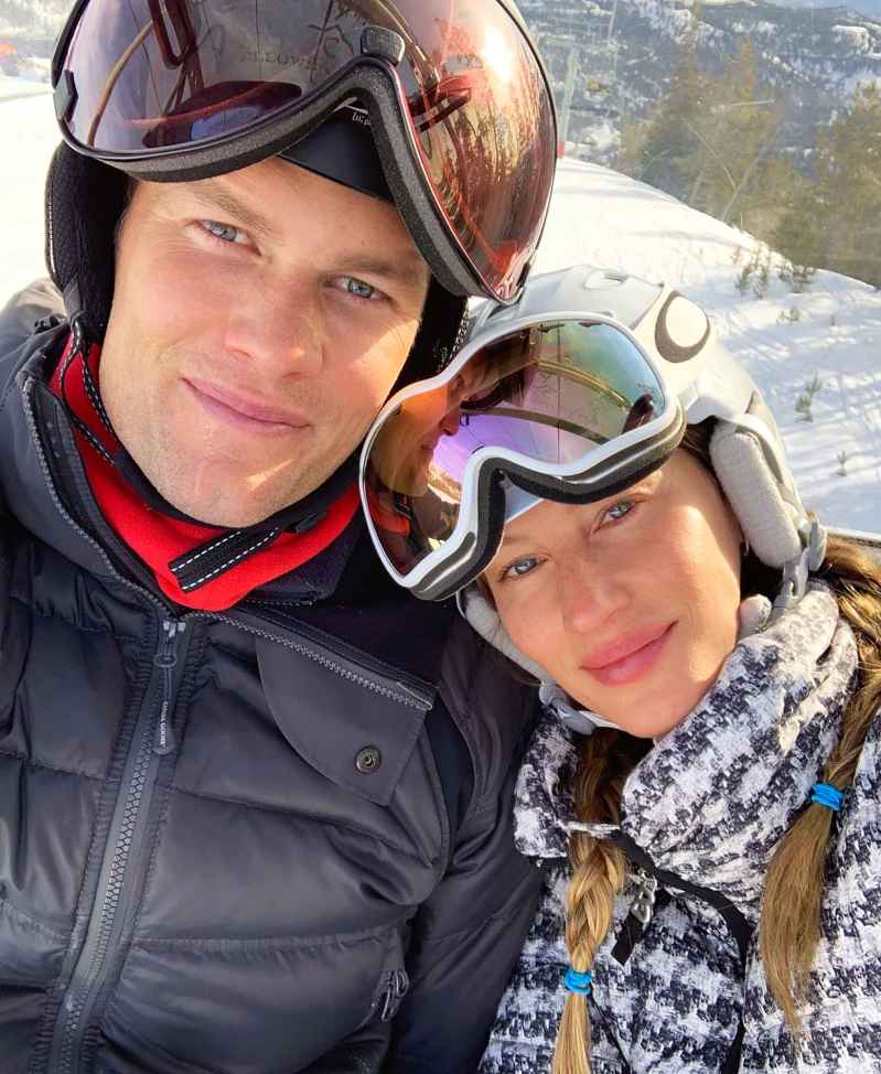 Tom Brady Gisele Bundchen Twinning Ski Style
